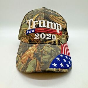 Donald J. Trump 2020 MAGA Cap Camo Twill Embroidered Logo USA Strapback Hat